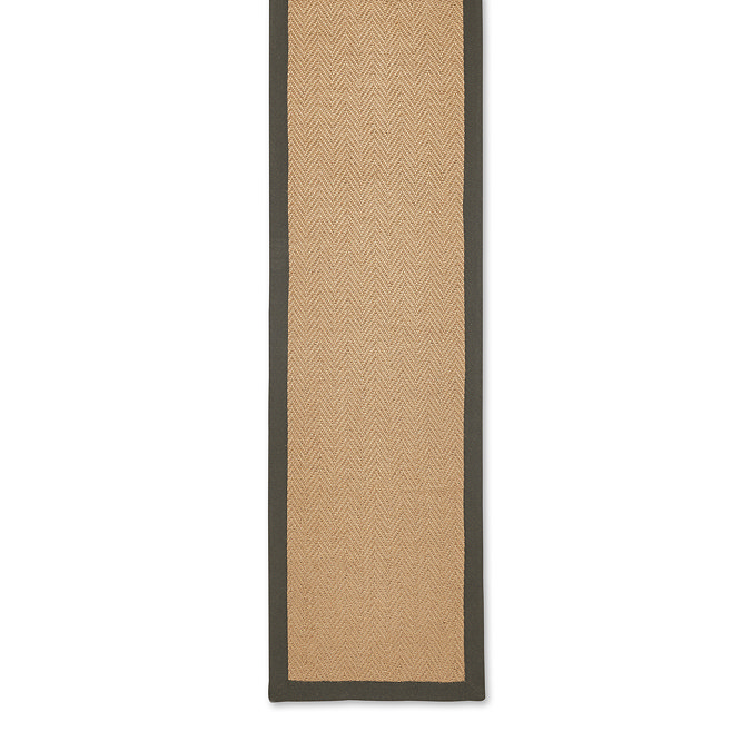 Portland Jute Border Charcoal Stair Runner image 3