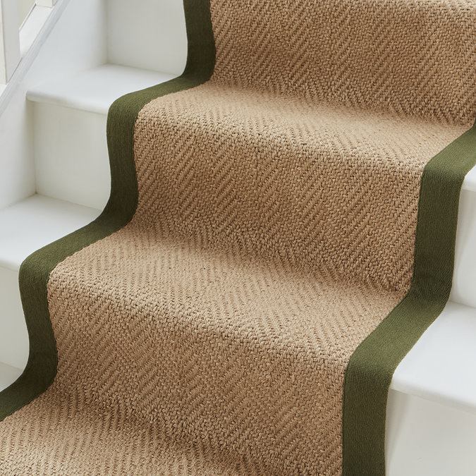Portland Jute Border Green Stair Runner image 2