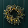 Neve natural feel wreath with lights