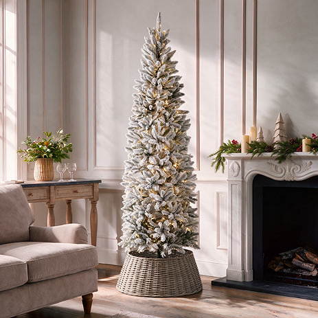 Lifestyle_Pre-Lit Slim Snowy Spruce - 7ft Christmas Tree