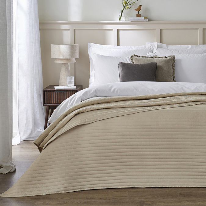 Quilted Lines  Bedspread - Natural main image
