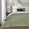 Quilted Lines  Bedspread - Sage Green main image