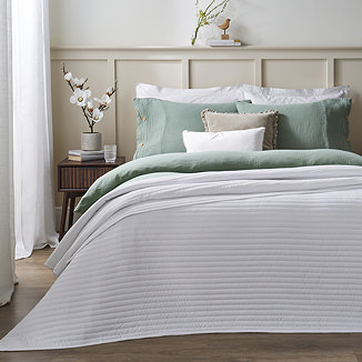 Quilted Lines  Bedspread - White main image
