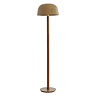 image cut out on white background of retro brown floor lamp