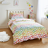 Rainbow Hearts Fleece Duvet Reversible
