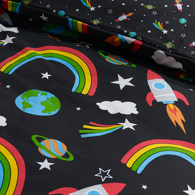Rainbow rockets duvet cover set image 