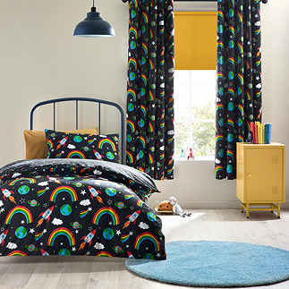 Rainbow rockets duvet cover set image