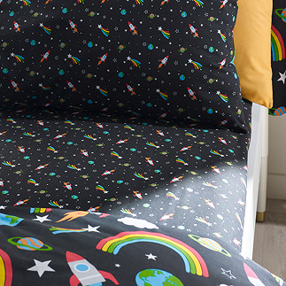 Rainbow rockets fitted sheet