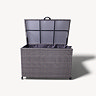 cut out image of charcoal rattan weave storage box
