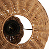 image taken from above brown rattan lamp to show space where bulb will screw in