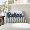 Relax Tufted Slogan Cushion - Blue main image