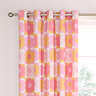 Retro daisy eyelet curtains image