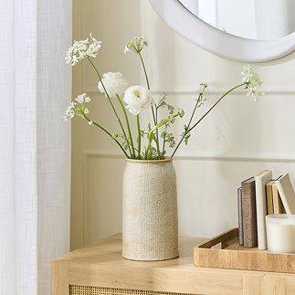 Rhodes Small Stoneware Milk Vase - Natural main image