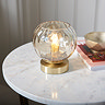 image of domed dimpled glass champagne coloured table light
