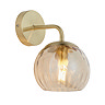 cut out image of dimpled glass champagne and satin gold wall light