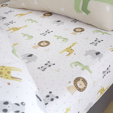 Roarsome animals fitted sheet