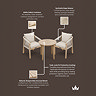 image of material information for acacia wood garden bistro set
