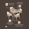 image of material info for acacia wood garden dining set