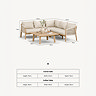 image of corner sofa set with dimensions to indicate its size