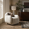 Roma Cotton Weave Accent Chair - Bone main image