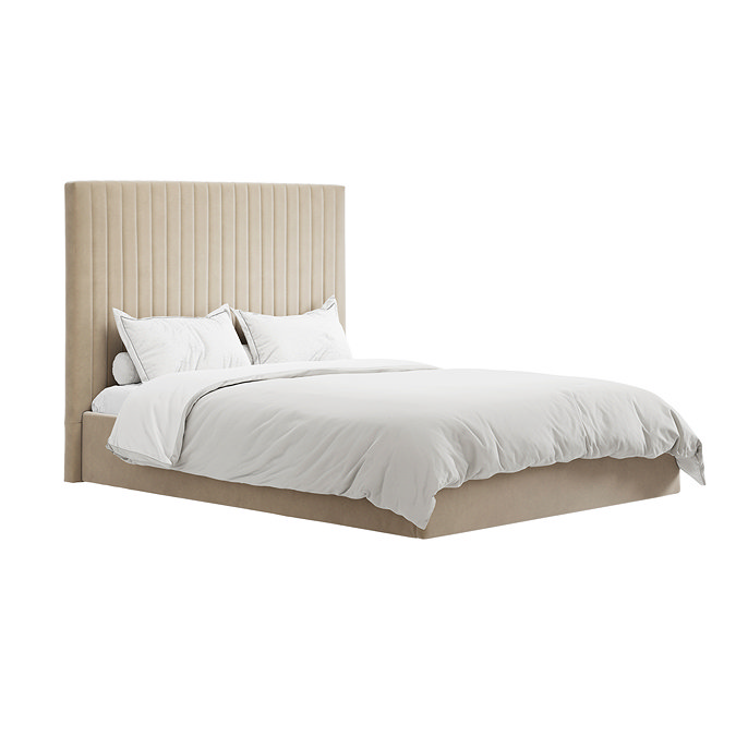 Rosa tall beige bed