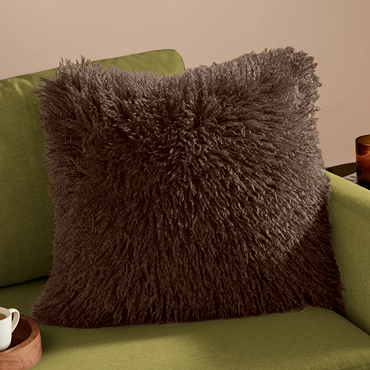 Rowan chocolate cushion image