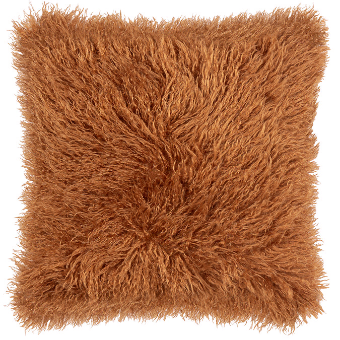 Rowan ginger feather cushion image