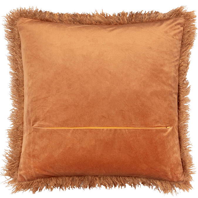 Rowan ginger feather cushion image
