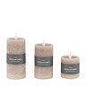 LED 1 Wick Pillar Candle Set of 3