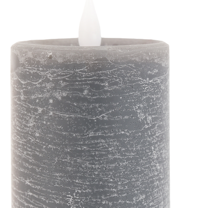 Rustic LED 1 Wick Pillar Candle set of 3