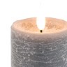 Rustic LED 1 Wick Pillar Candle set of 3