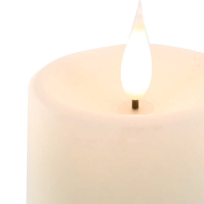 Rustic ivory candles set of 3