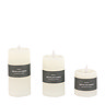 Rustic ivory candles set of 3