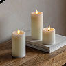 Rustic ivory candles set of 3