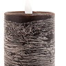 Rustic LED 1 wick pillar candle set of 3