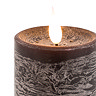 Rustic LED 1 wick pillar candle set of 3