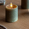 Rustic LED 1 wick pillar candles