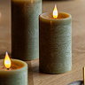 Rustic LED 1 wick pillar candles