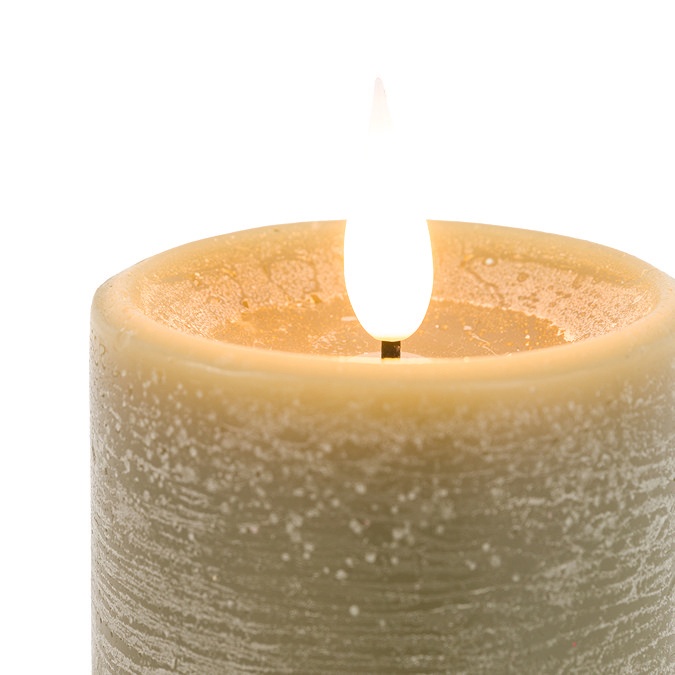 Rustic LED 1 wick pillar candles