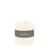 Rustic LED Candle with 3 wicks in ivory