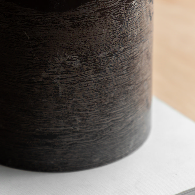 Rustic LED 3 wick candle in mocha