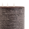 Rustic LED 3 wick candle in mocha