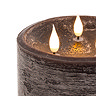 Rustic LED 3 wick candle in mocha