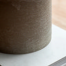 Rustic LED 3 wick candle warm grey