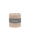Rustic LED 3 wick candle warm grey