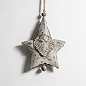 Rustic santa hanging star