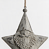 Rustic santa hanging star