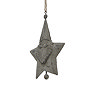 Rustic Santa Large Hanging Star