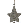 Rustic Santa Large Hanging Star