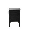 side on cut out image of black wooden bedside table